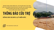 Thông báo Cứu trợ Đồng Bào bị bão lũ miền Bắc